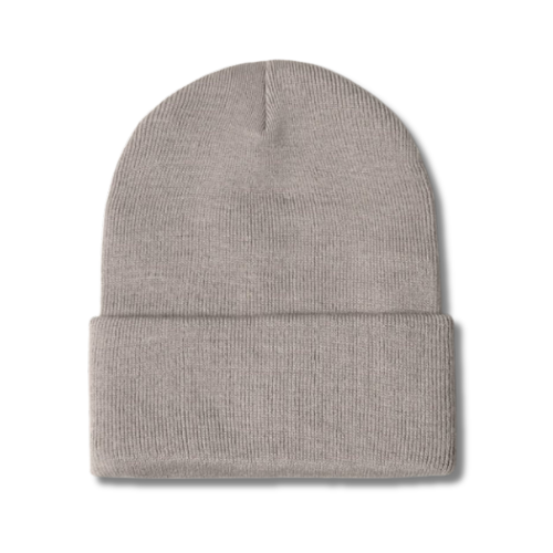 Foldover Beanie - Light Grey