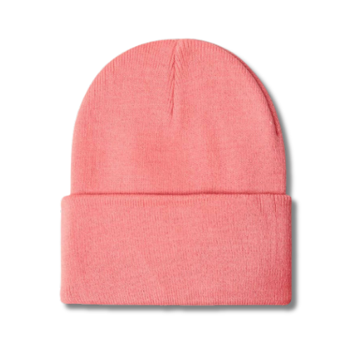 Foldover Beanie - Coral