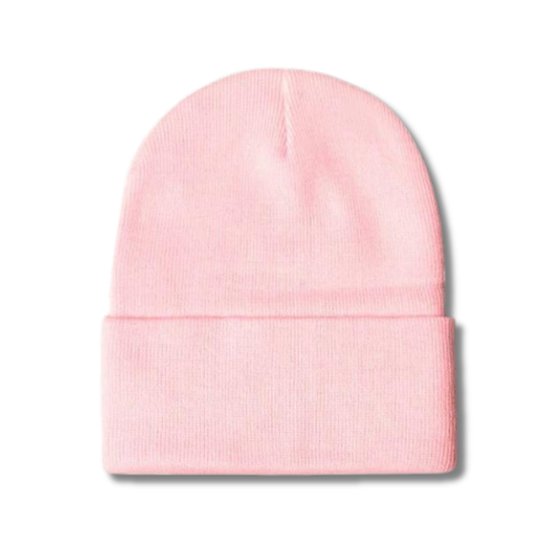 Foldover Beanie - Pink