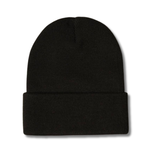 Foldover Beanie - Black