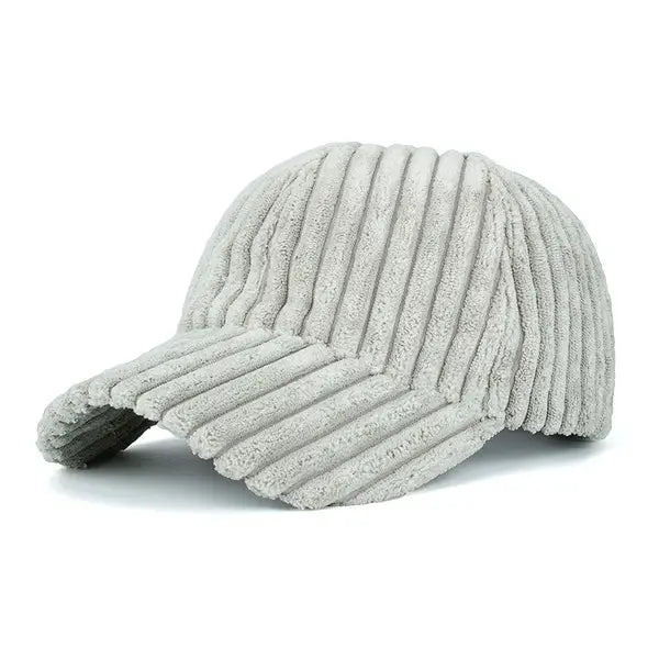 Puff Corduroy Hat - Light grey