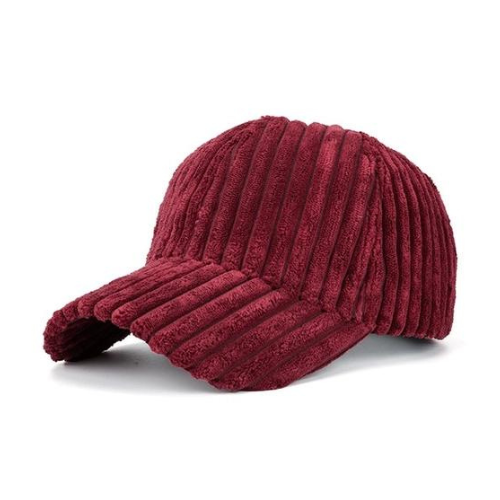 Puff Corduroy Hat - Burgundy