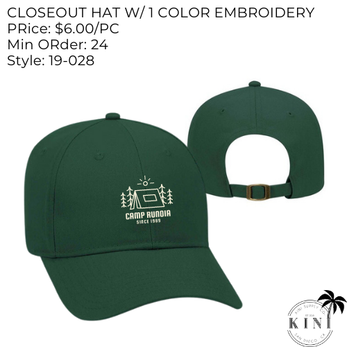Closeout Hats