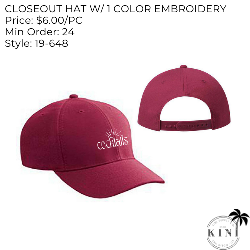 Closeout Hats