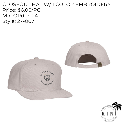 Closeout Hats