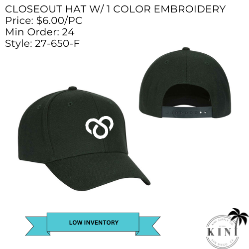 Closeout Hats