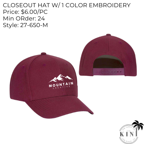 Closeout Hats