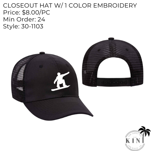 Closeout Hats