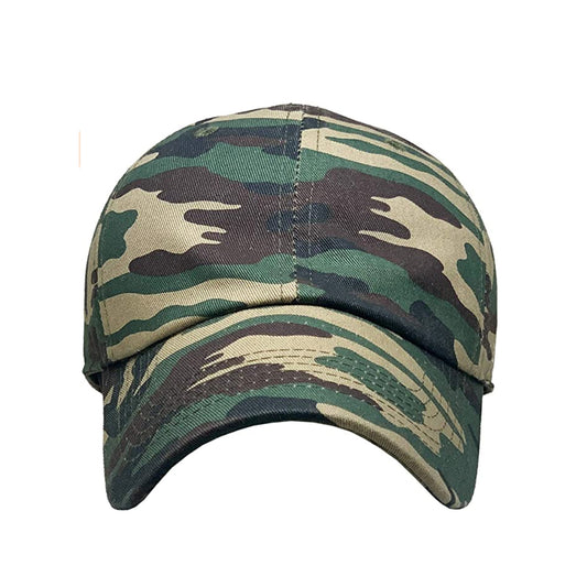 Camo Print Dad Hat - Green