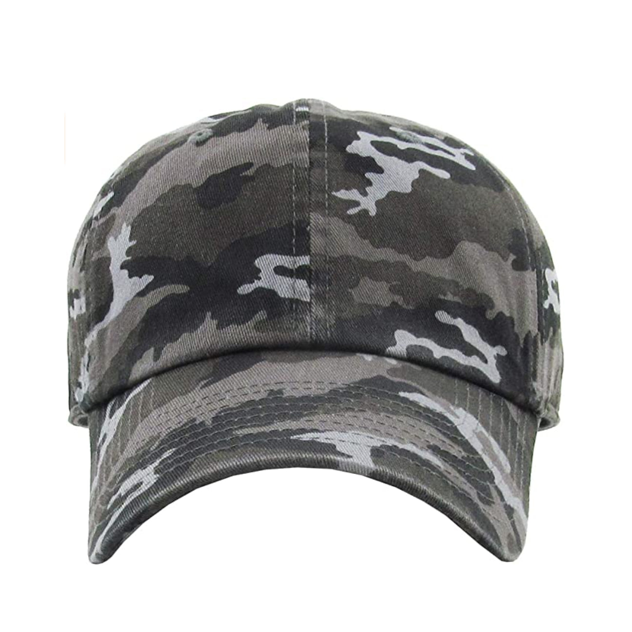Camo Print Dad Hat - Black