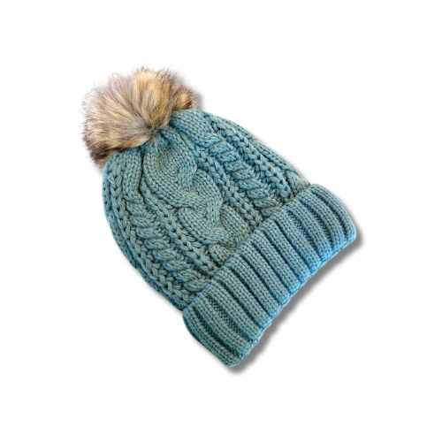 Puff Beanie - Light Teal