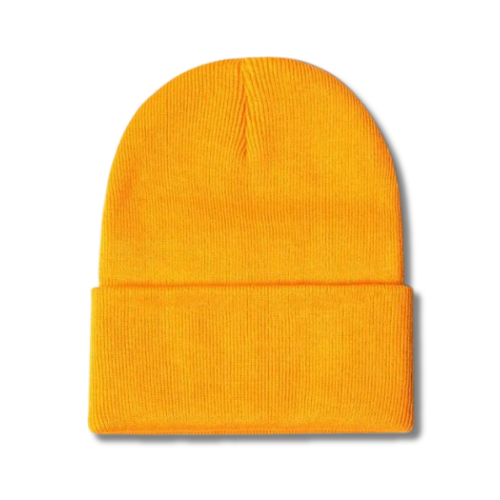 Foldover Beanie - Gold