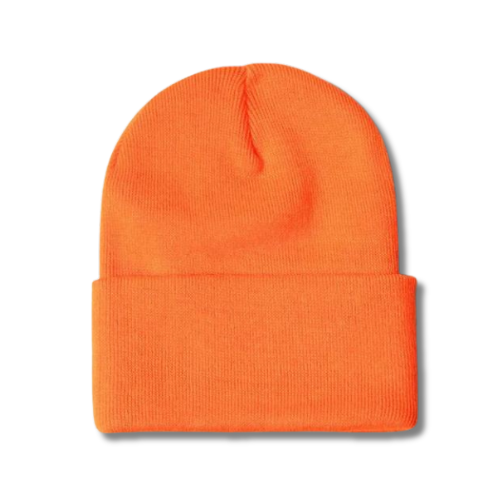 Foldover Beanie - Orange