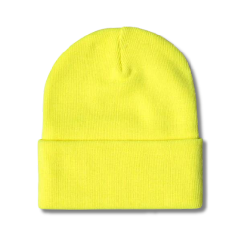 Foldover Beanie - Yellow