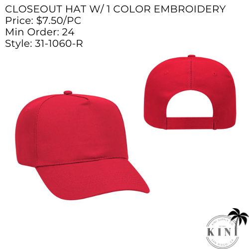 Closeout Hats