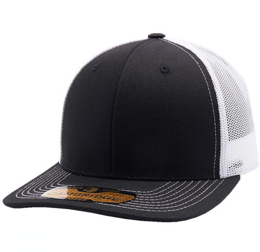 Mesh Trucker Hat - Black/White