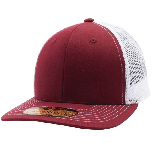 Mesh Trucker Hat - Burgundy/White