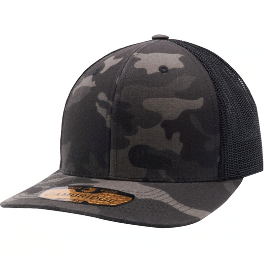 Mesh Trucker Hat - Camo - Black