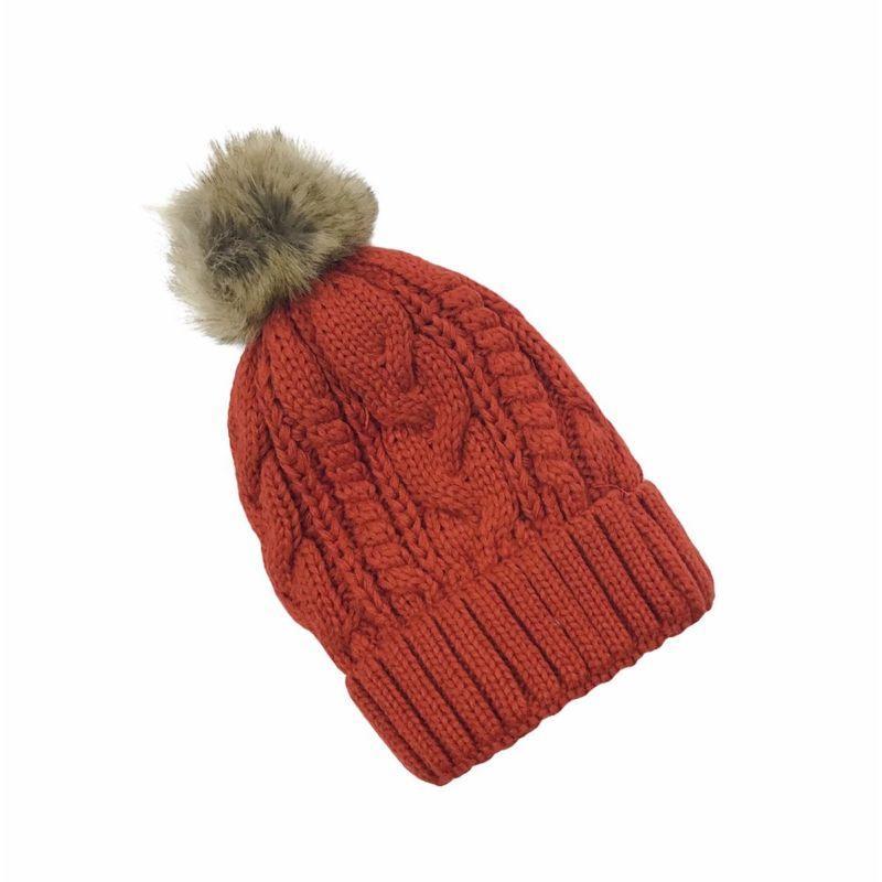 Puff Beanie - Rust